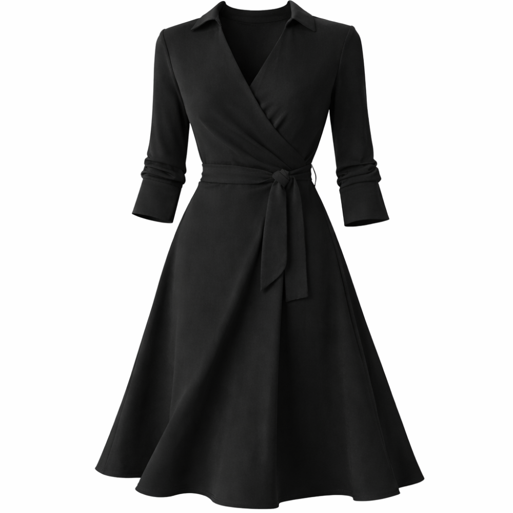 Valerie Collar Wrap Dress