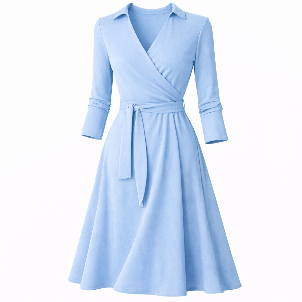 Valerie Collar Wrap Dress