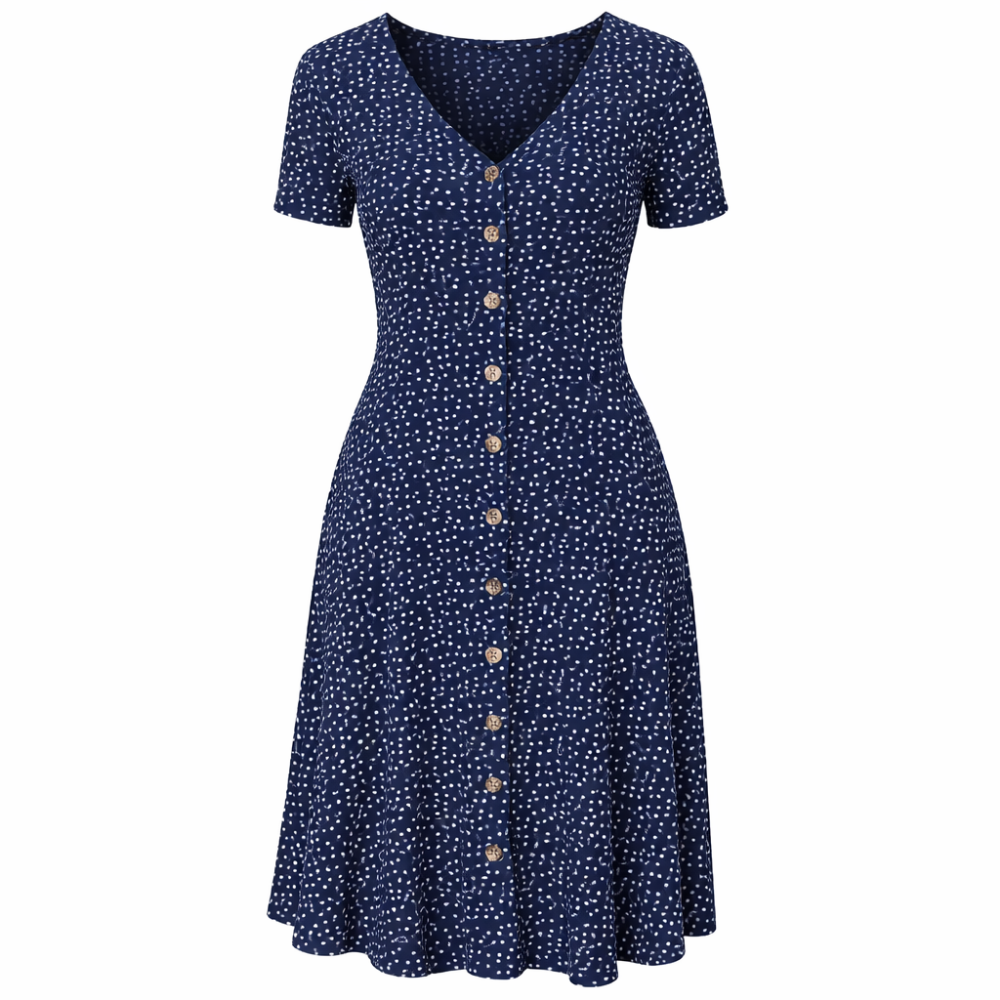 Celeste Button Midi Dress