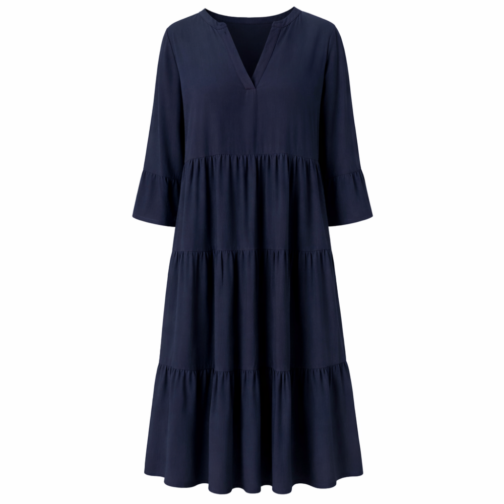 Noelle Tiered Midi Dress