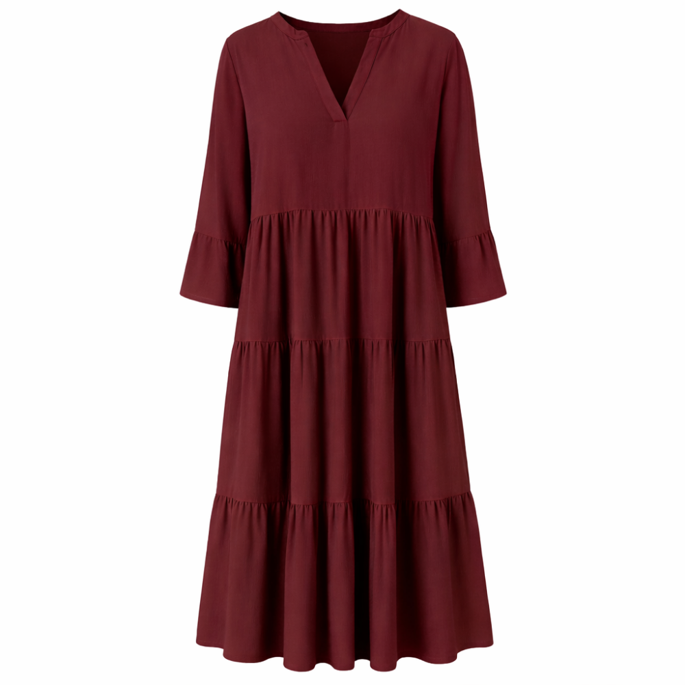 Noelle Tiered Midi Dress