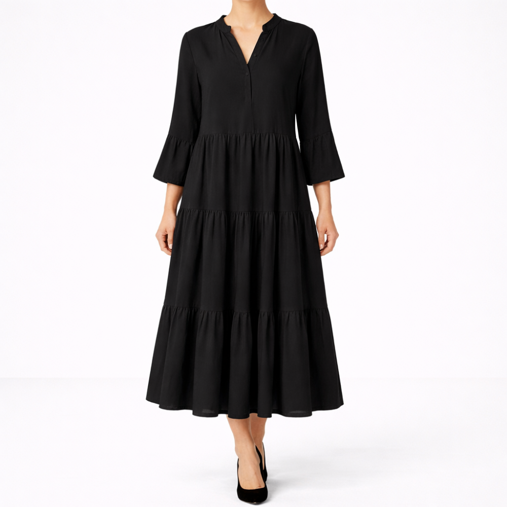 Noelle Tiered Midi Dress